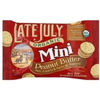 Late July Organic Peanut Butter Crackers Bite Size Peanut Butter  1.13 Oz Food Product Image