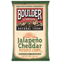 Boulder Canyon Natural Foods Potato Chips Jalapeno Cheddar Kettle Cooked Product Image