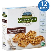 Cascadian Farm Granola Bars Organic Chewy Dark Chocolate Almond  6.2 Oz. Product Image