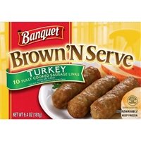 Banquet Brown 'N Serve Sausage Links Turkey - 10 CT Food Product Image
