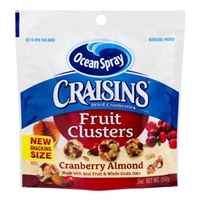 Ocean Spray Craisins Fruit Clusters Cranberry Almond, 5.0 OZ Food Product Image