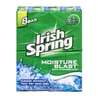 Irish Spring Deodorant Soap Moisture Blast with Hydrobeads - 8 CT Food Product Image