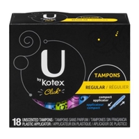 U Kotex Click Regular Unscented Tampons- 18 Ct Food Product Image
