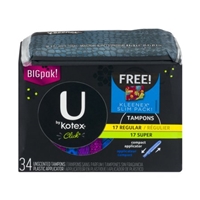U by Kotex Click Plastic Multi-Pack Unscented Tampons Product Image
