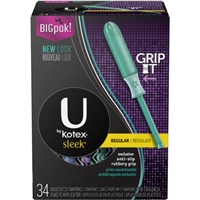 U by Kotex Sleek Plastic Applicator Regular Unscented Tampons Product Image