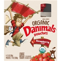 Danimals Organic Strawberry Kids' Yogurt - 4pk/3.5oz Pouches Product Image