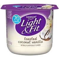 Dannon Light & Fit Nonfat Yogurt Toasted Coconut Vanilla Product Image
