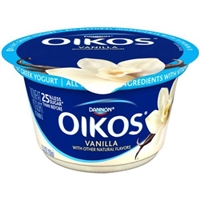 Dannon Oikos Vanilla 0% Fat Greek Yogurt Product Image