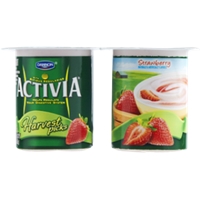DANNON Activia Strawberry and Blueberry Probiotic Yogurt, India