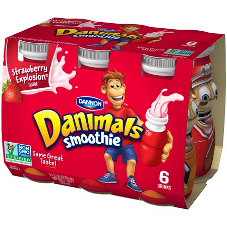 Dannon Danimals Smoothie Strawberry Explosion - 6 CT Food Product Image