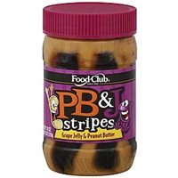 Food Club Pb&J Stripes Grape Jelly & Peanut Butter Food Product Image