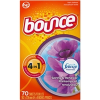 Bounce Spring & Renewal With Febreze 4In1 Fabric Softener Sheets - 70 Ct Product Image