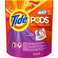Tide Pods Spring Meadow Detergent + Stain Remover + Brightener - 14 Ct