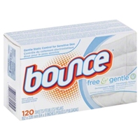 Bounce Free & Sensitive Fabric Softener Sheets - 120 Ct Food Product Image