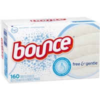 Bounce Free & Gentle Fabric Softener Sheets 160 ct Food Product Image