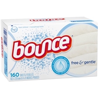 Bounce Sheets, Free & Gentle, 160 Count