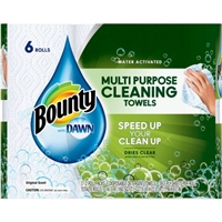 Bounty With Dawn Disposable Detergent Towels - 6 CT Food Product Image