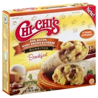 Chi Chis Burritos Breakfast, Egg, Bacon, Hash Brown & Cheese Food Product Image
