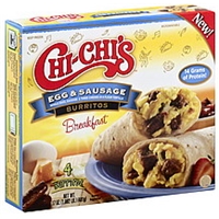 Chi Chis Burritos Breakfast, Egg & Sausage