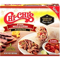 Chi-Chi's Foods Burritos Steak Bean & Cheese Food Product Image