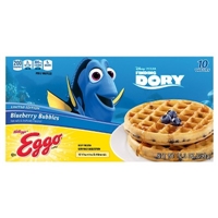 Limited Edition Blueberry Bubbles Waffles Food Product Image