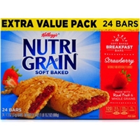 Kellogg's Nutri Grain Soft Baked Strawberry Breakfast Bars, 24 count Food Product Image