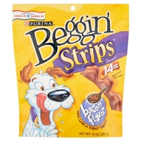 Purina Beggin' Strips Bacon Flavor Dog Snacks 14 oz. Pouch Product Image