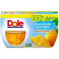 Dole Mandarin Oranges in 100% Fruit Juice - 4 CT Food Product Image