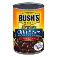 BUSH'S BEST Chili Beans Red Beans Hot Chili Sauce Food Product Image