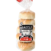New York Style Plain Bagels 5ct Food Product Image