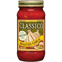 Classico Pasta Sauce Traditional Favorites Roasted Garlic Packaging Image