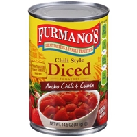 Furmano's Chili Style Diced Tomatoes Ancho Chili & Cumin Food Product Image