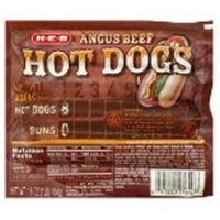 H-E-B Angus Beef Hot Dogs Food Product Image