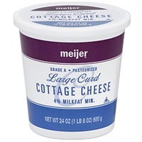 Meijer Cottage Cheese Large Curd, 4% Milkfat Min. Product Image