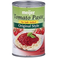 Meijer Tomato Paste Original Style, No Salt Added Food Product Image