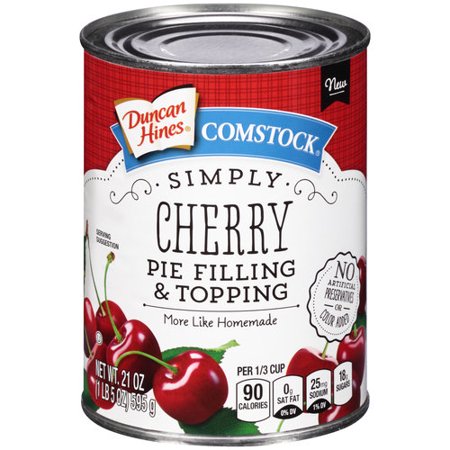 Duncan Hines Comstock Pie Filling & Topping Simply Cherry Food Product Image