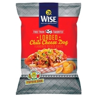 Wise Loaded Chili Cheese Dog Flavored Potato Chips Food Product Image