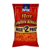 Wise Hot Flavored Onion Rings Food Product Image