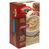 Hannaford Instant Oatmeal Instant Oatmeal Cinnamon Roll Flavored Food Product Image