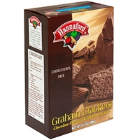 Hannaford Crackers Chocolate Flavored Graham Crackers. Food Product Image