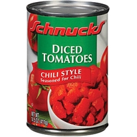 Schnucks Tomatoes Diced Chili Style Seasoned For Chili Food Product Image
