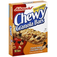 Schnucks Granola Bars Chewy, Peanut Butter Chocolate Chip Food Product Image