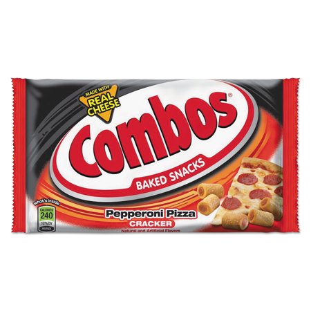 Combos Baked Snacks Pepperoni Pizza Cracker Food Product Image