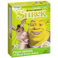 DreamWorks Shrek Fruit Snacks, 0.8 oz, 10 count Allergy and Ingredient ...