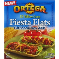 Ortega Fiesta Flats Flat Bottom Taco Shells Yellow Corn - 12 CT Food Product Image