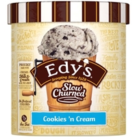 Edy's Slow Churned Light Ice Cream Cookies 'n Cream Food Product Image