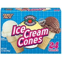Lowes Foods Ice Cream Cones 24 Ct