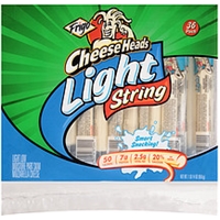 Frigo(R) Cheese Heads(R) String Cheese Light 100% Natural Food Product Image