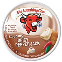 The Laughing Cow Creamy Spicy Pepper Jack Spreadable Cheese Wedges Food Product Image