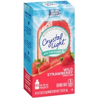 Crystal Light With Caffeine Drink Mix Wild Strawberry - 10 CT Food Product Image